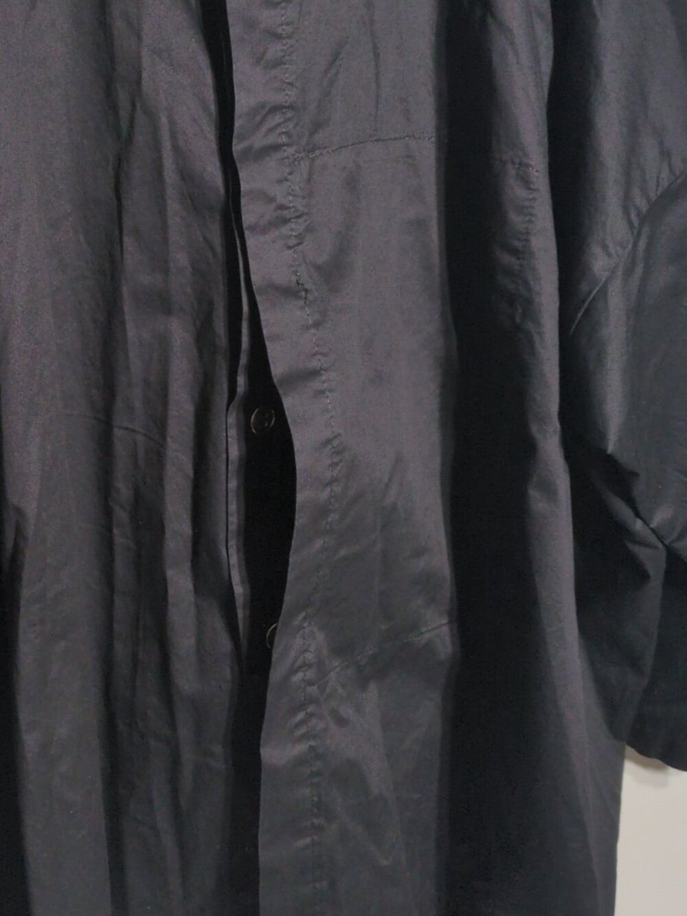 PLANET by Lauren G Cotton Signature Black Shirt Top One Size Oversized Drape - Picture 6 of 13
